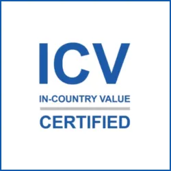 In-Country Value (ICV) certification badge supporting local economic development.